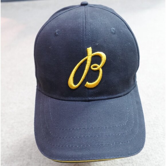Breitling Hat Blue Embroidered Official Leather Strapback